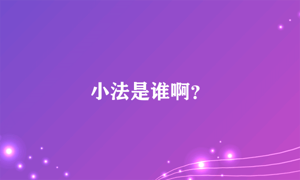 小法是谁啊？