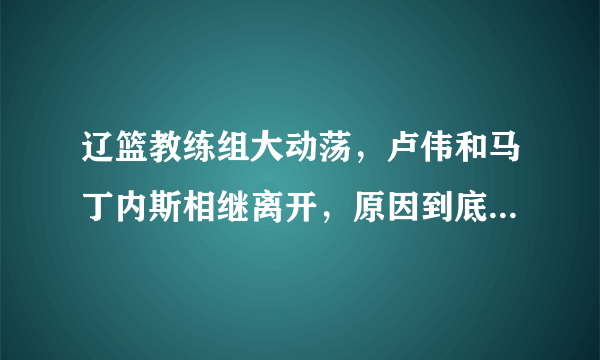 辽篮教练组大动荡，卢伟和马丁内斯相继离开，原因到底是什么？