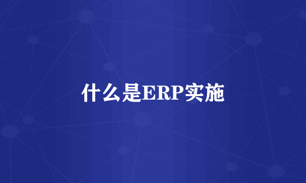 什么是ERP实施