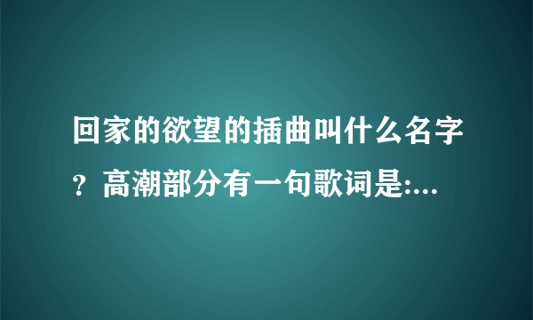 回家的欲望的插曲叫什么名字？高潮部分有一句歌词是:终究还是要放开双手，让你走向她。