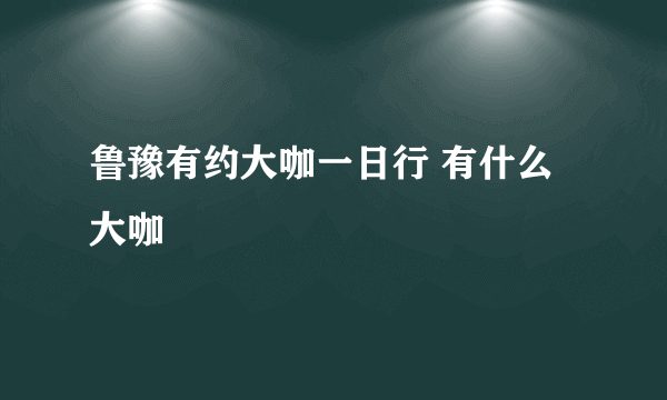 鲁豫有约大咖一日行 有什么大咖