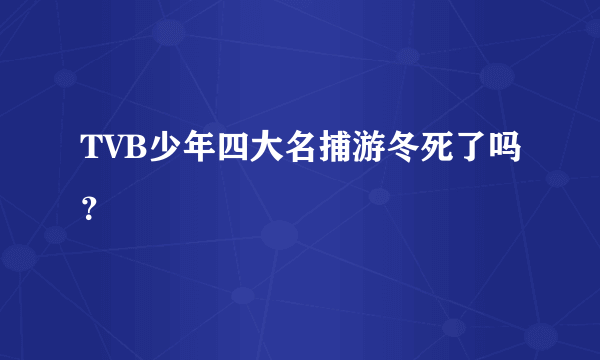 TVB少年四大名捕游冬死了吗？