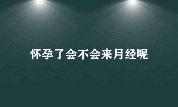 怀孕了会不会来月经呢