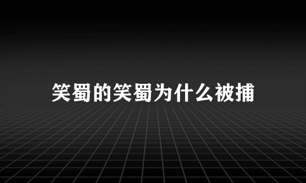 笑蜀的笑蜀为什么被捕