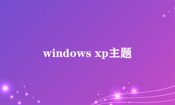 windows xp主题