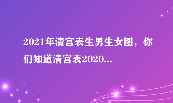 2021年清宫表生男生女图，你们知道清宫表2020生男生女图吗？