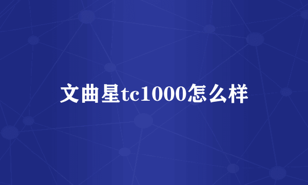 文曲星tc1000怎么样