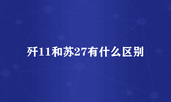 歼11和苏27有什么区别