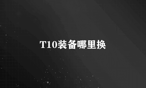 T10装备哪里换