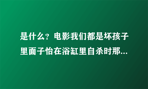 是什么？电影我们都是坏孩子里面子怡在浴缸里自杀时那段背景音乐很伤感？