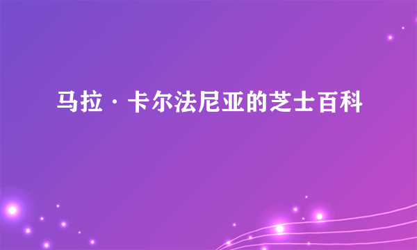 马拉·卡尔法尼亚的芝士百科