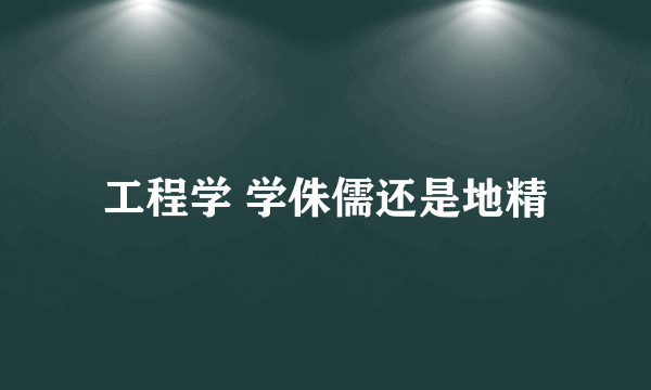 工程学 学侏儒还是地精