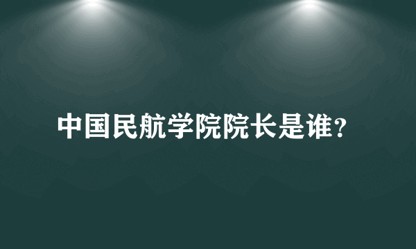 中国民航学院院长是谁？