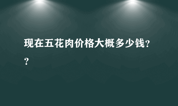 现在五花肉价格大概多少钱？？