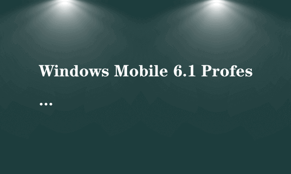 Windows Mobile 6.1 Professional简介