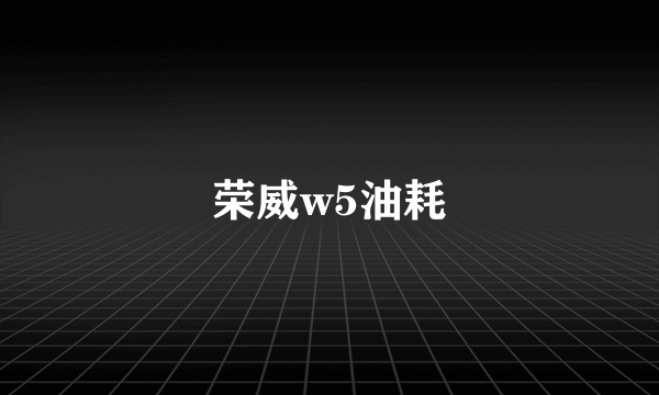 荣威w5油耗