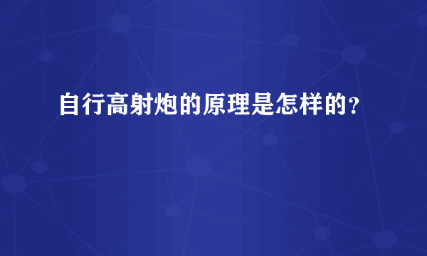 自行高射炮的原理是怎样的？