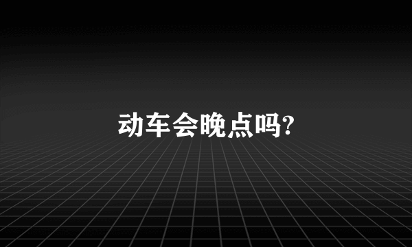 动车会晚点吗?