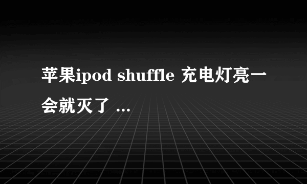 苹果ipod shuffle 充电灯亮一会就灭了 是坏了吗