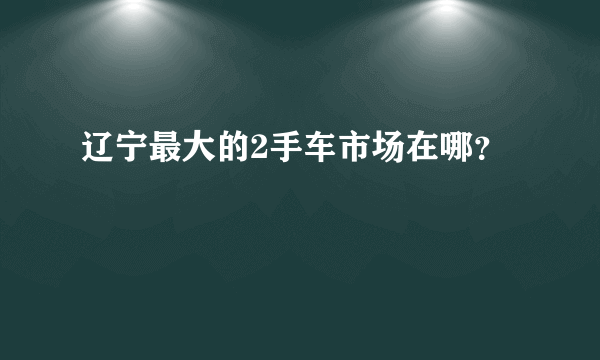 辽宁最大的2手车市场在哪？