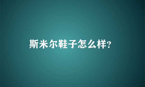 斯米尔鞋子怎么样？