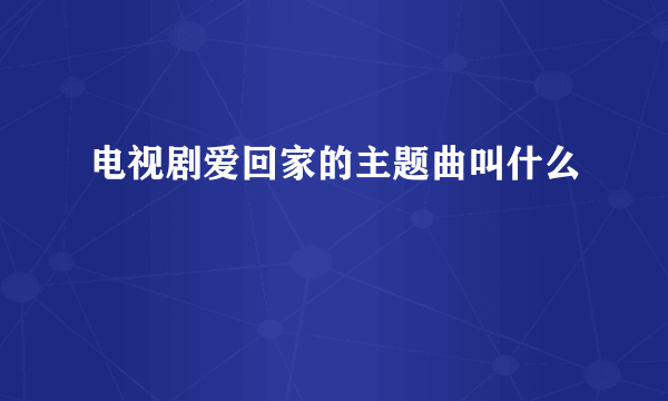 电视剧爱回家的主题曲叫什么