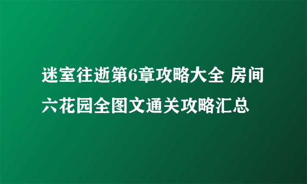 迷室往逝第6章攻略大全 房间六花园全图文通关攻略汇总