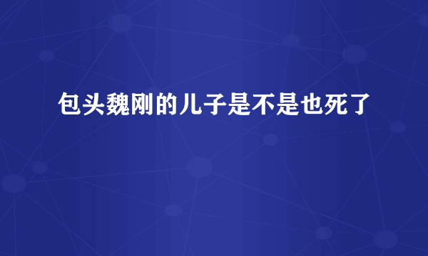 包头魏刚的儿子是不是也死了