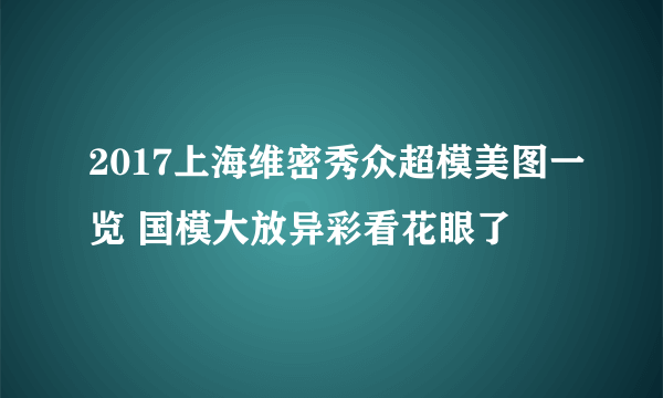 2017上海维密秀众超模美图一览 国模大放异彩看花眼了