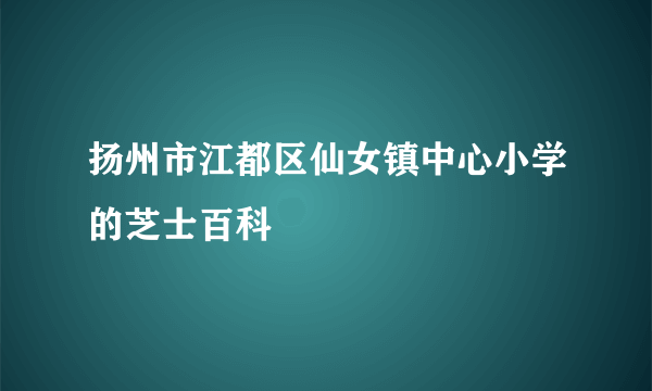 扬州市江都区仙女镇中心小学的芝士百科