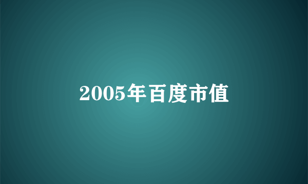 2005年百度市值