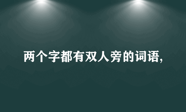 两个字都有双人旁的词语,