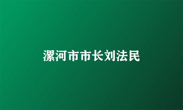 漯河市市长刘法民