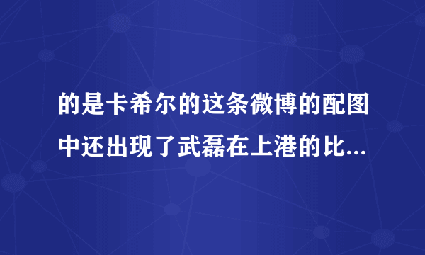 的是卡希尔的这条微博的配图中还出现了武磊在上港的比赛中的照片