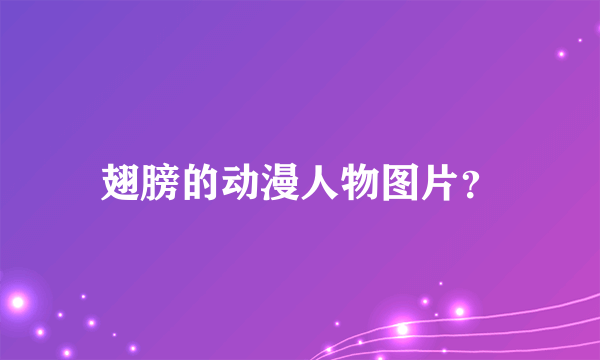 翅膀的动漫人物图片？