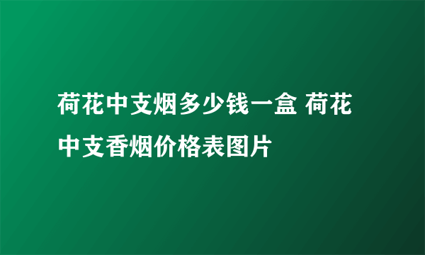 荷花中支烟多少钱一盒 荷花中支香烟价格表图片