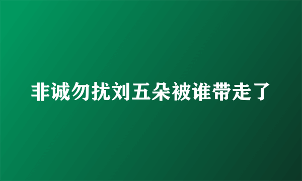 非诚勿扰刘五朵被谁带走了