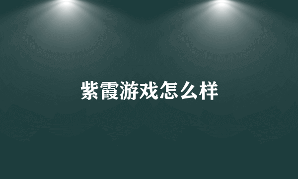 紫霞游戏怎么样