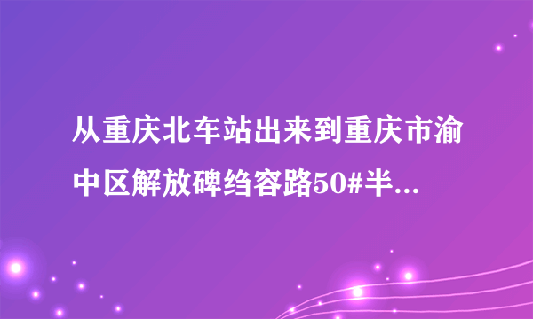 从重庆北车站出来到重庆市渝中区解放碑绉容路50#半岛国际大厦29-d怎么走