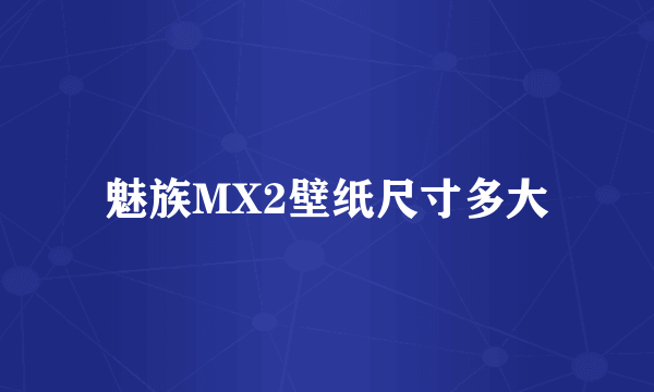 魅族MX2壁纸尺寸多大