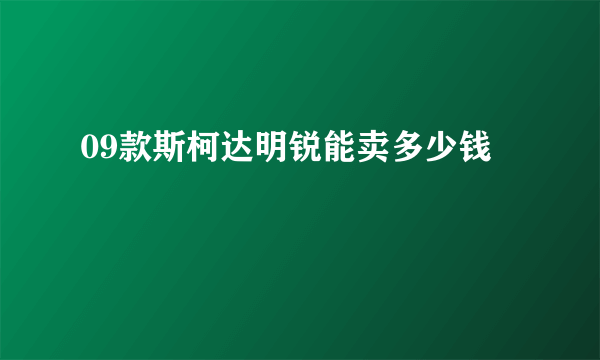 09款斯柯达明锐能卖多少钱