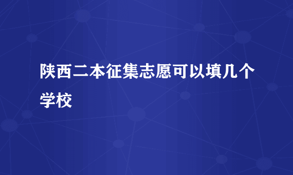 陕西二本征集志愿可以填几个学校