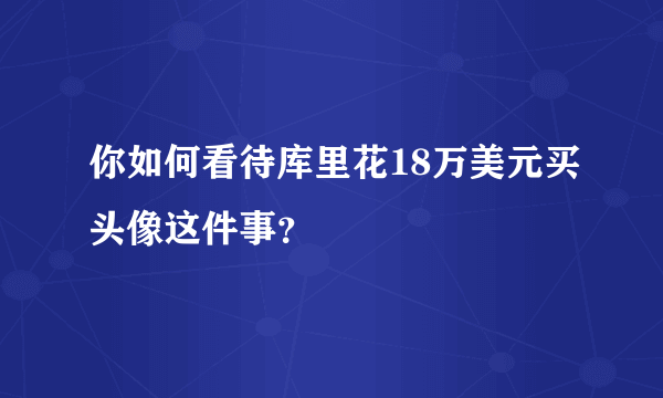 你如何看待库里花18万美元买头像这件事？