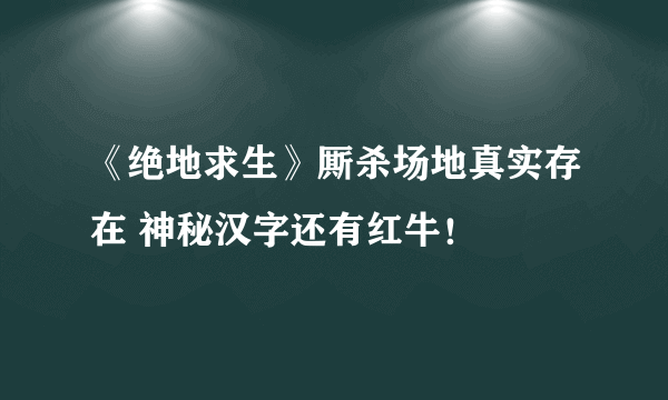 《绝地求生》厮杀场地真实存在 神秘汉字还有红牛！