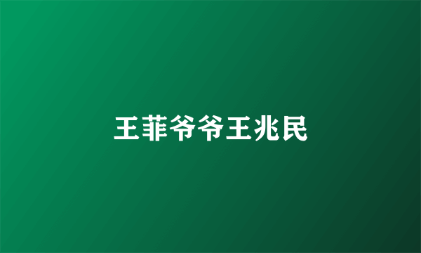 王菲爷爷王兆民