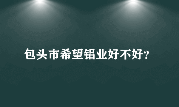 包头市希望铝业好不好？