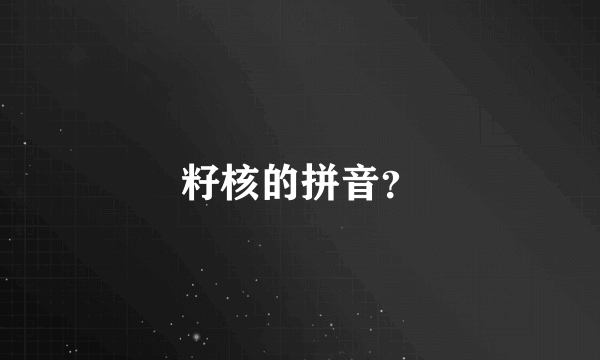 籽核的拼音？