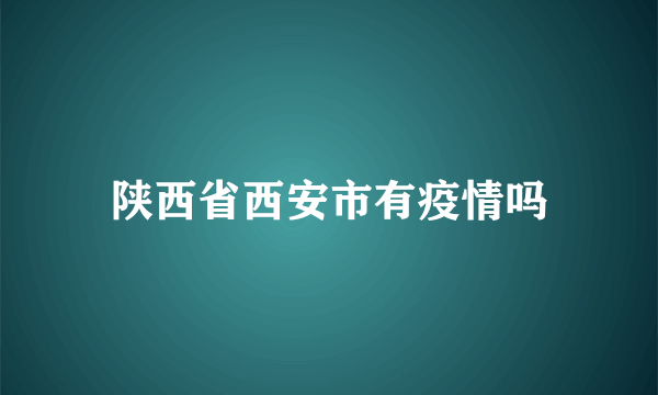 陕西省西安市有疫情吗