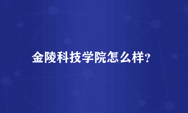 金陵科技学院怎么样？