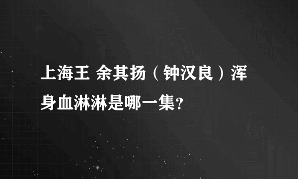 上海王 余其扬（钟汉良）浑身血淋淋是哪一集？